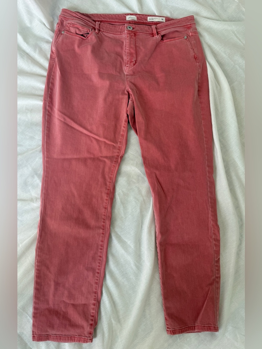 J. Jill Authentic Fit Slim Ankle Jeans Pink Size 16 plus